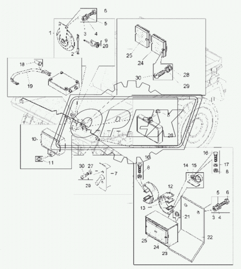 112.03.26-02 Фонарь задний противотуманный красный (разъем штырьевой) 24в РУДЕНСК