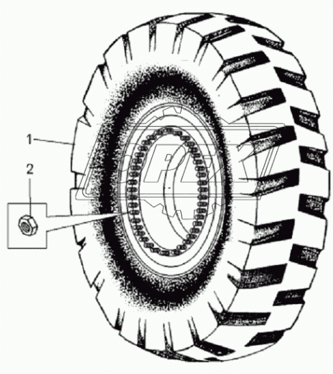 525-3101040 Гайка С/И крепления колеса БЕЛАЗ-531