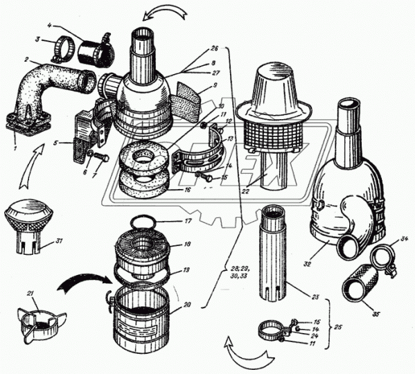 01М-12С7 Труба переходная (комплект) АлтайДизель