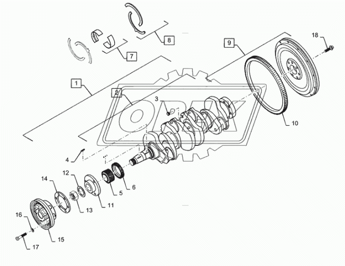 1901385 Вкладыши упорные осевого смещения к/в STD FIAT8040/8060/8340/8360 Iveco
