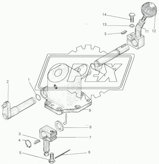 ДЗ-98.10.04.430 Рычаг реверса ДЗ-98 ЧСДМ