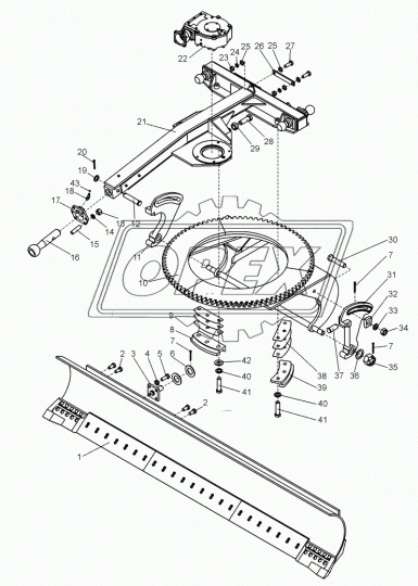 ДЗ-98.34.00.024 Шкворень (сталь) ф75х320; 1отв.ф30, шаровый, тяговой рам.