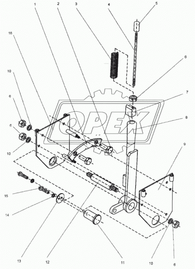 А121.13.09.119 Шайба С/И замковая оси блока управления погрузчиком А-120