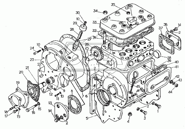 02240 Головка блока цилиндров П-23; под свечу М8Т1 с/о