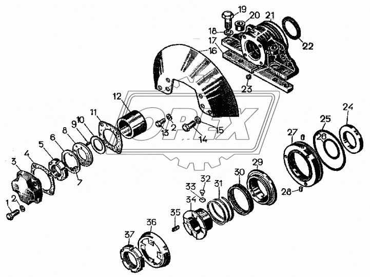 20-19-124СП Уплотнение лабиринта малое/2 детали/ Т-130.Т-170 ТТС