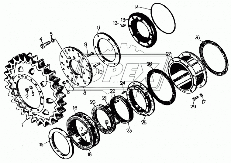 24-19-119СП Уплотнение лабиринта большое в сборе Т-130.Т-170 ЧТЗ