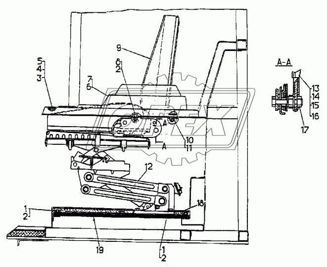 64-23-123СП Подлокотник ЧТЗ