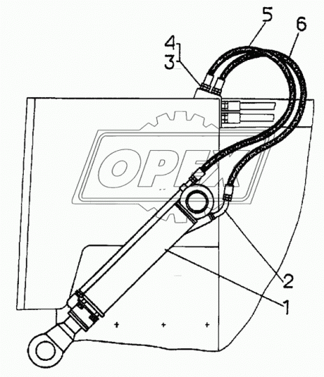 50-26-41СП Установка гидроцилиндров ЧТЗ
