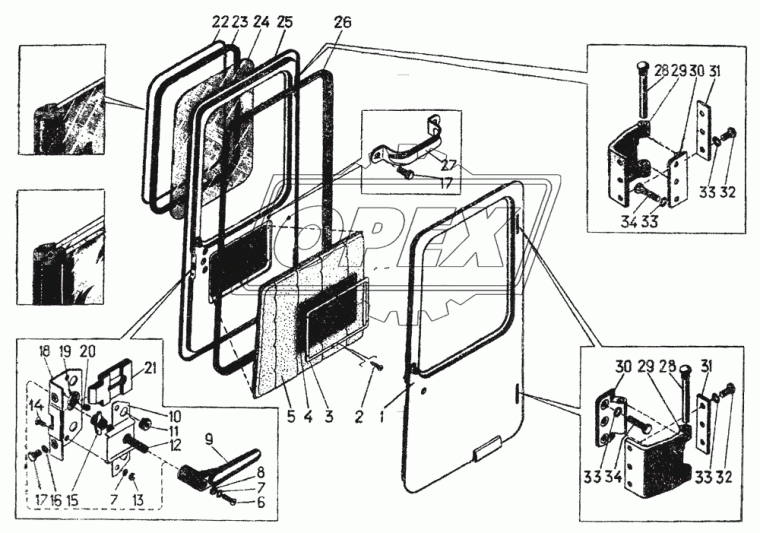 24-59-152СП Дверь правая ЧТЗ