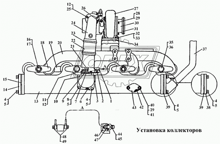 51-05-519 Патрубок ЧТЗ