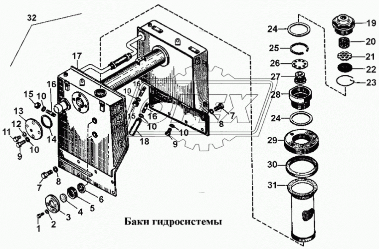 700-40-2742 Кольцо (РТИ) квадр.сеч. ф115х125х7 установки трубопроводов задней навески ЧТЗ