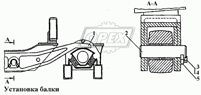 50-20-6СП Установка балки ЧТЗ