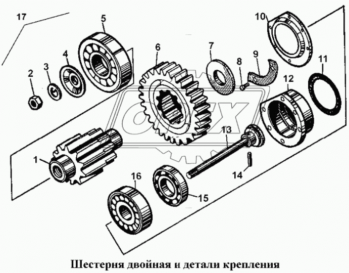 700-31-2550 Шайба стопорная ф25х50х1,5 (сталь) с усиком , подшипника DIN 462