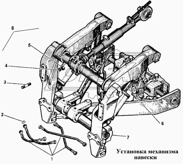 18-26-14СП Установка механизма навески ЧТЗ