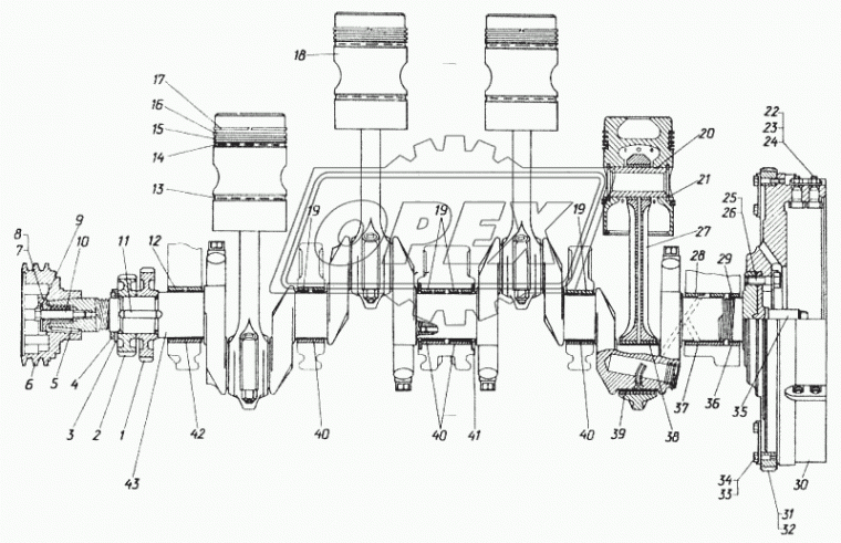 03618-1 Обод зубчатый маховика (венец) Д-160 (косой зуб) ЧТЗ