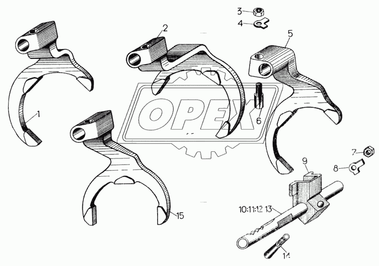 50-12-683 Валик КПП ( 1,2 передачи) ЧТЗ