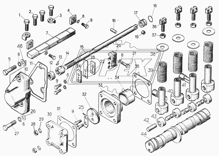 51-67-82 Накладка ПРУЖИНЫ ЧТЗ