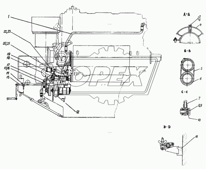700-28-2457 Болт-штуцер С/И М12х26х1,25; Р=14 К=16/17 ЧТЗ