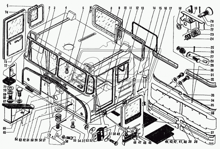 748-59-1114-1 Стекло заднее РГБ-НН