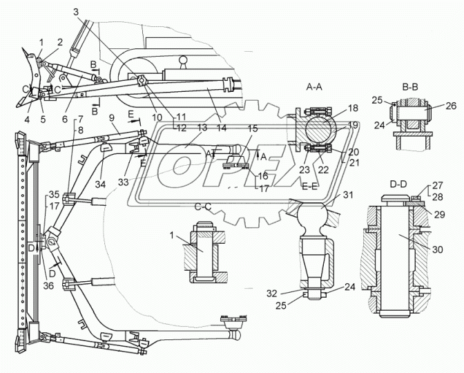 70-52-133СП Опора (болотная) ЧТЗ