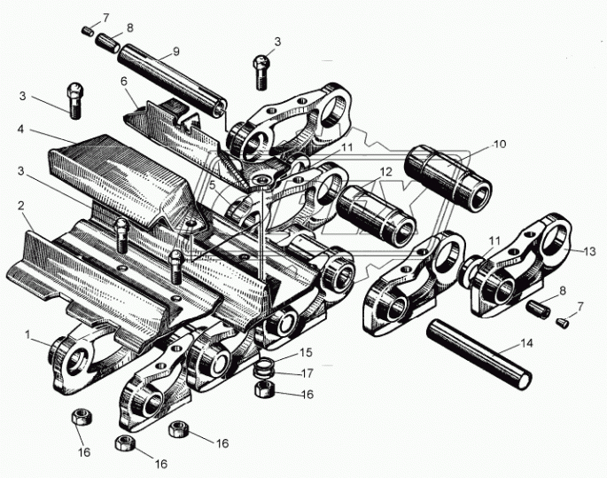 50-22-9-01СП Гусеница 6-кат Т-170,Б-10,Т-10 ,42зв. БАШМ.500мм ЧТЗ