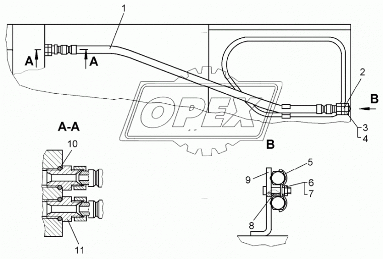50-26-485-02СП Рукав ВД (шланг) L=810 М27х1,5 К=32 Метрукав