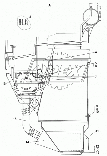 64-43-90 Стяжка подогревателя ЧТЗ