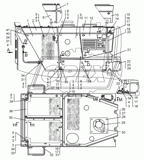 50-55-488-01 Створка (левая) (для трактора с ЭССП) ЧТЗ