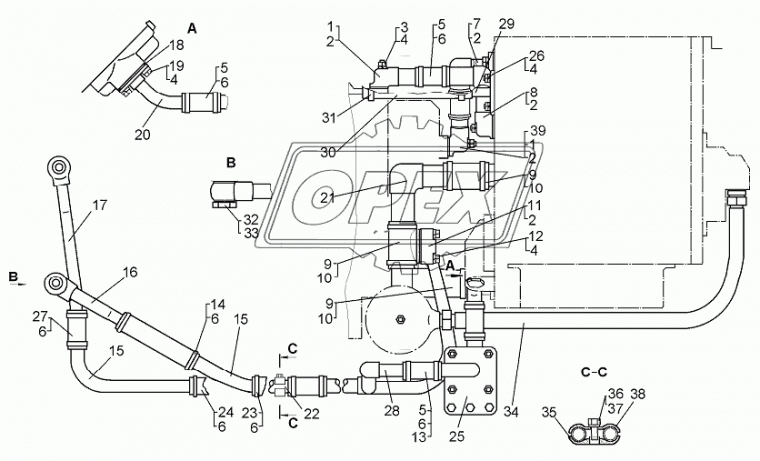 50-26-486-08СП Рукав ВД (шланг) L=1210 К=41 М33х2 Метрукав