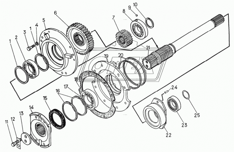 700-40-7267 Прокладка С/Ф; ф245х320; 9отв.ф13 ЧТЗ