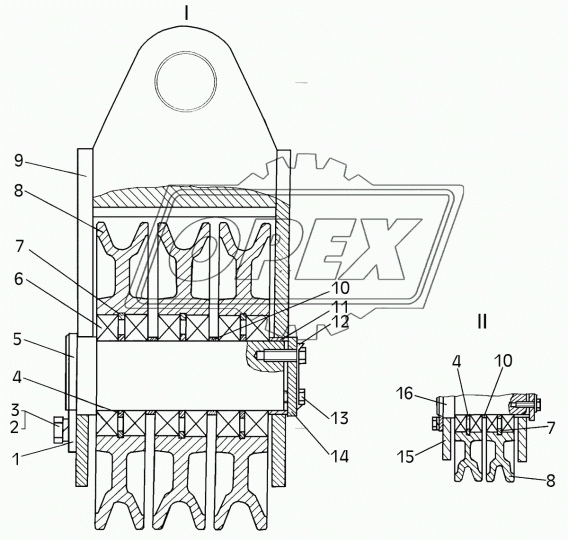 71-53-9СП Блок стреловой ТР20 ЧТЗ