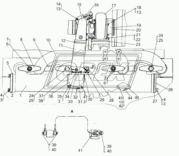 51-05-52СП Установка коллекторов (Для тракторов с электростартерной системой пуска дизеля) ЧТЗ