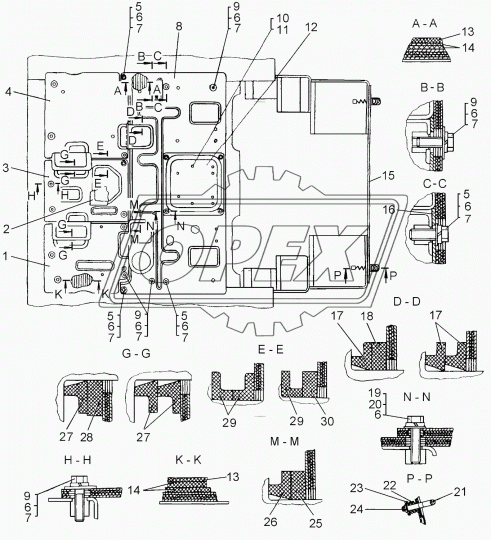 50-24-282-01СП Панель (устанавливается на тракторе без гидрораспределителя) ЧТЗ