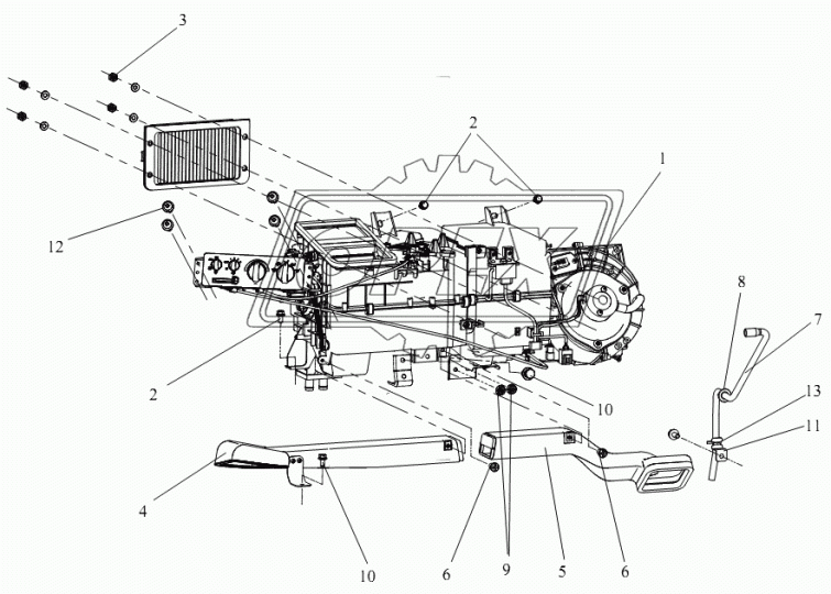 CQ1500620 Болт С/И рычага тормоза(трещетки) УРАЛ-63685 Урал