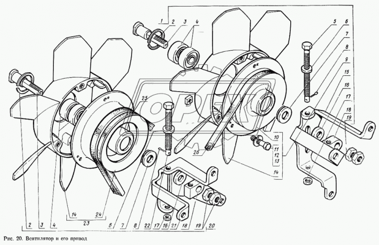 251106-П29 Гайка DIN557 М8х1,25 h=6 квадрат. креп.патрубков возд.фильтра (14х14х6) ЭТНА