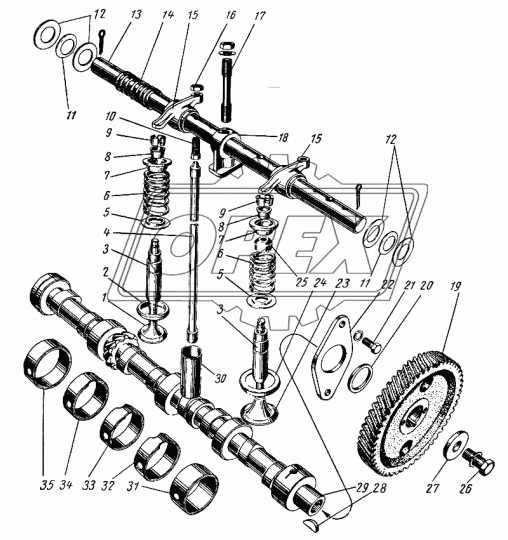 21-1007022-Б Шайба С/И (сталь) ф17х35х1 опорная пружины клапана, фигурная (сталь); (дв.УМЗ,ЗМЗ-511) УМЗ