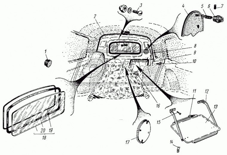 220075-П8 Винт с полукруг.голов. М5х7х0,8 Р=4 крепления кронштейна держателя к скобе (11х0х0) ГОСТ 17473 ЭТНА