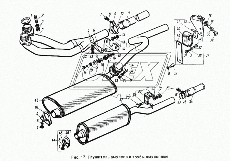 3102-1203250 Труба кривая (сталь) ф50 L=1140 промежуточная, ГАЗ-2410,3102 (928х0х0) разн.изгиб СОД