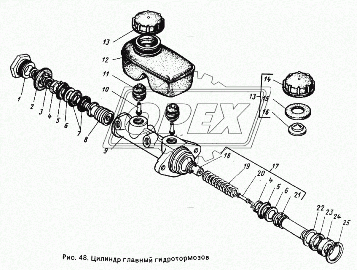 24-10-3505128 Поршень главного тормозного цилиндра вторичный ГАЗ 3110,3302,2217 (67х0х0) ГАЗ