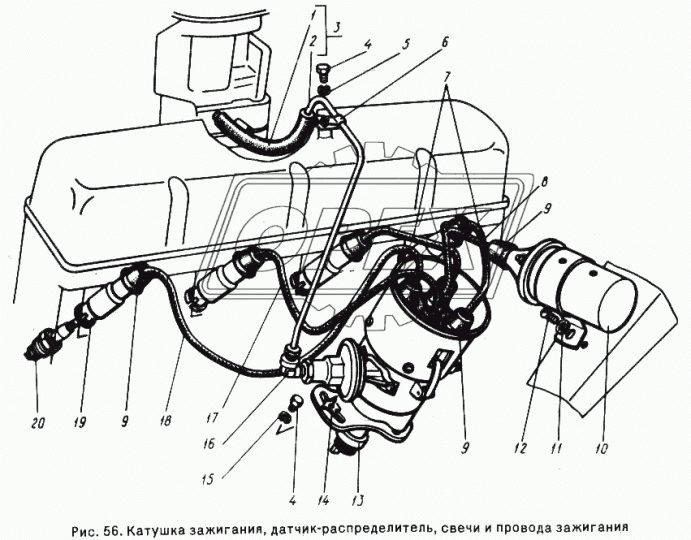 3102-3707050 Провод высокого напряжения от катушки зажигания к распределителю (300х0х0) РЫБИНСК
