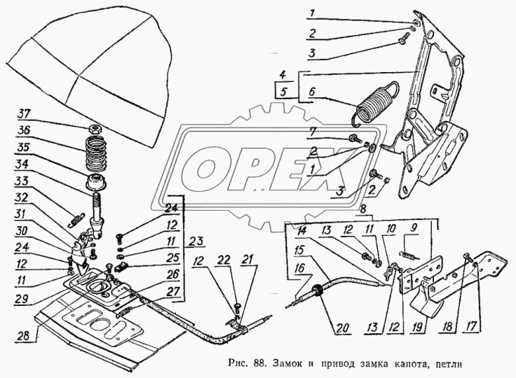 3102-8407070 Пружина растяжная L=144 (18вит.) ф32х42 dвит=5 петли капота (140х0х0) ЭТНА