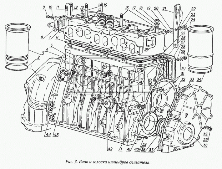 4021.1002058 Крышка двигателя передняя 9отв. ГАЗ-3102,Волга (дв.ЗМЗ-402) УАЗ (дв.ЗМЗ-4104); с сальником ЗМЗ