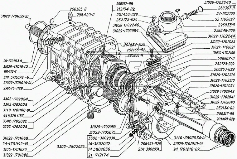 3110-3802034-01 Шестерня привода спидометра ведомая Газель,Соболь,Волга z=19 ГАЗ