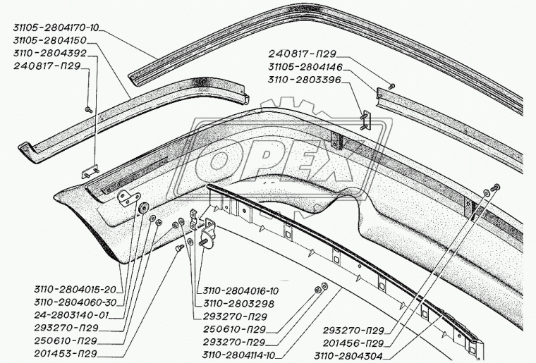 3110-2804060-30 Кронштейн крепления заднего буфера боковой правый (71х99х10) ГАЗ