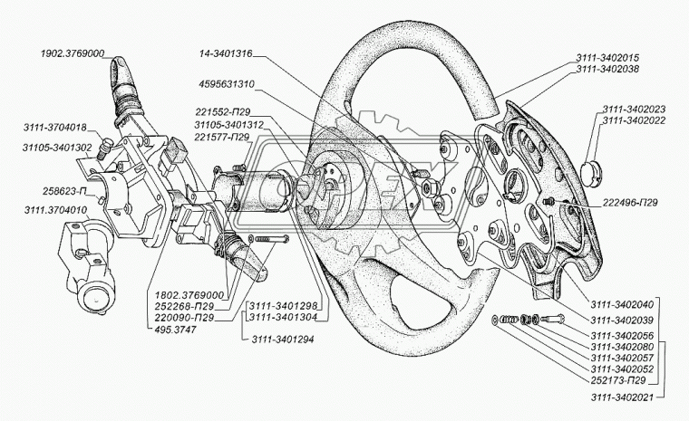 31105-3401312 Втулка (ПВХ) L=83х62 L=18 1отв.ф23,креп 2отв.ф4 сбрасывателя (80х66х28) ГАЗ