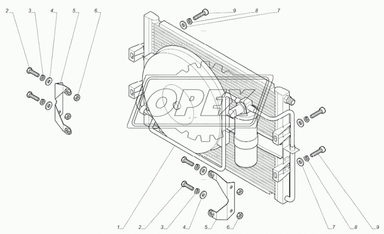 3110-1013083 Кронштейн L=150х25 2отв.ф5,2отв М8х1,25 масляного радиатора (57х52х152) ГАЗ