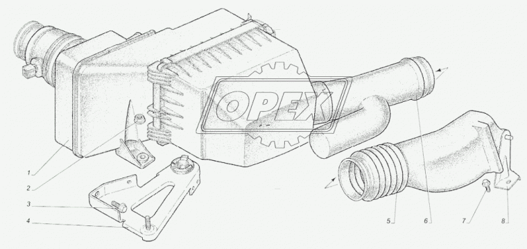 31105-1109256 Патрубок фильтра (281х166х157) ГАЗ