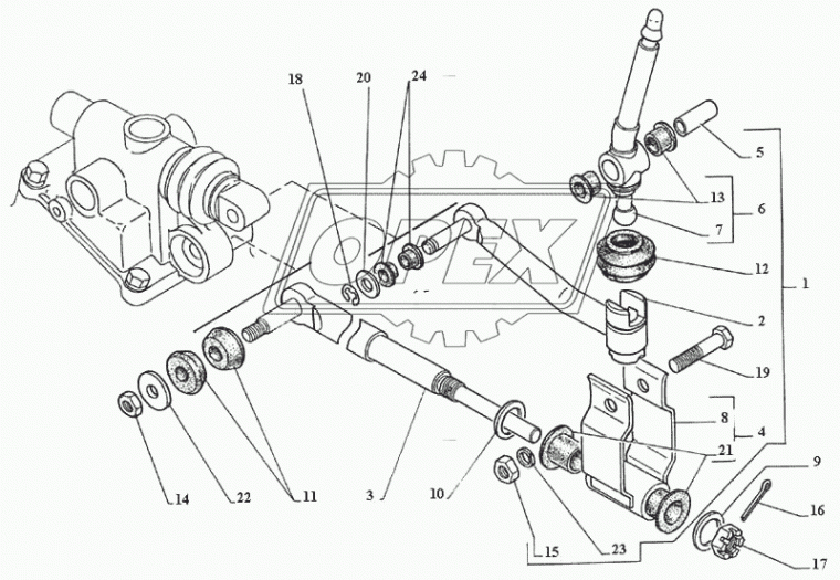 3111-1703101 Чехол механ управл БРТИ