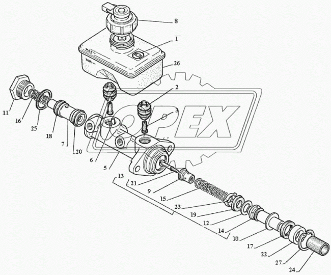 10.3839 000 Датчик аварийного уровня тормозной жидкости Волга,ГАЗ-3302,3307,3309,33104,Газель,Валдай СОАТЭ