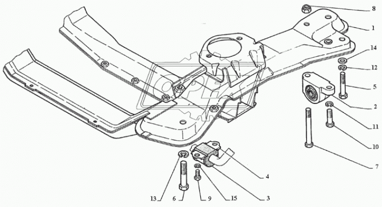 3111-2906050 Скоба (кронштейн) подушки стабилизатора Газель Бизнес,Некст ГАЗ